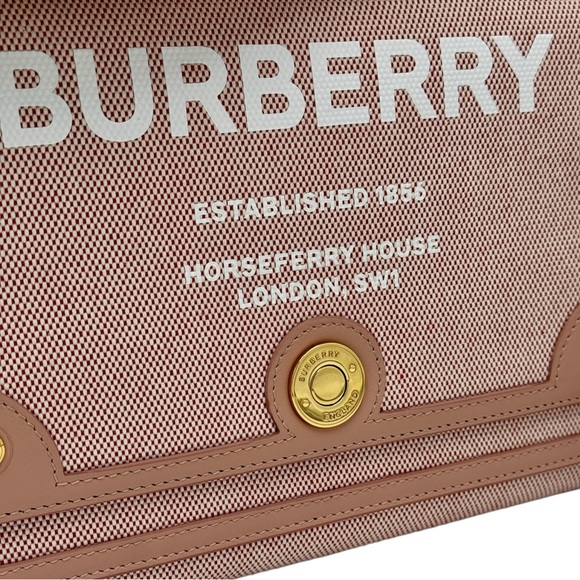 Medium Note Canvas Crossbody Bag Red Dusty Pink 'Horseferry' Bag New - Picture 2 of 13